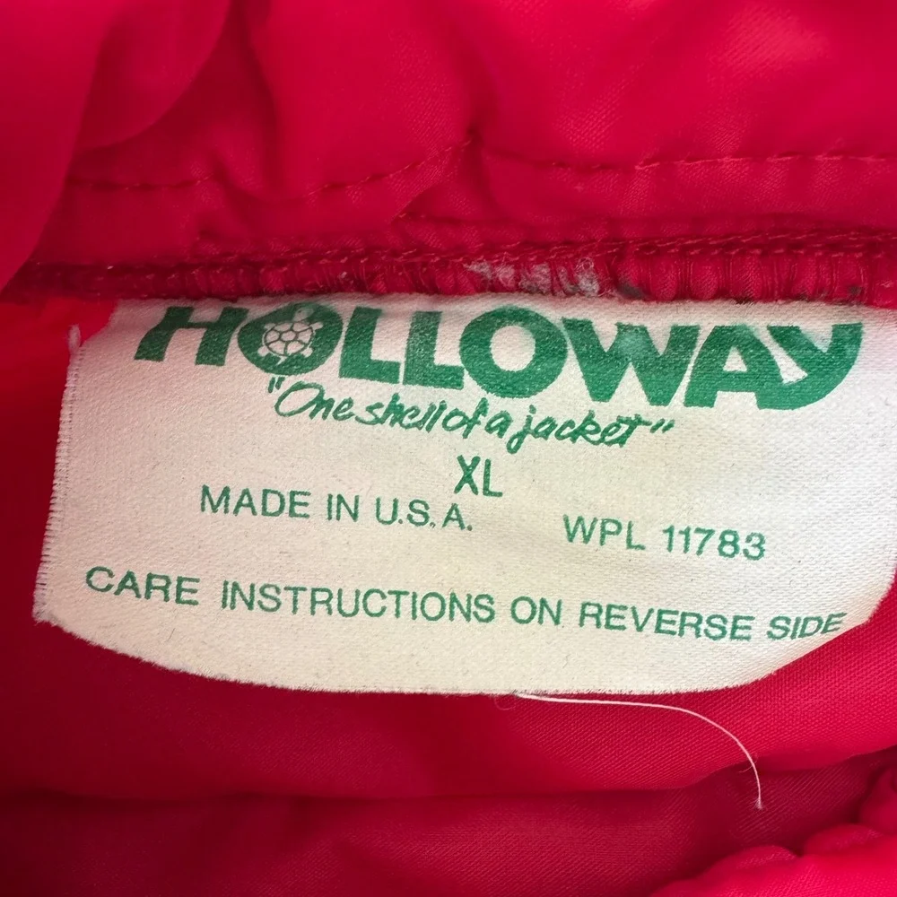 VTG Holloway Jim Beam XL Red Full Snap and Zip Men's Sleeveless‎ Puffer Vest